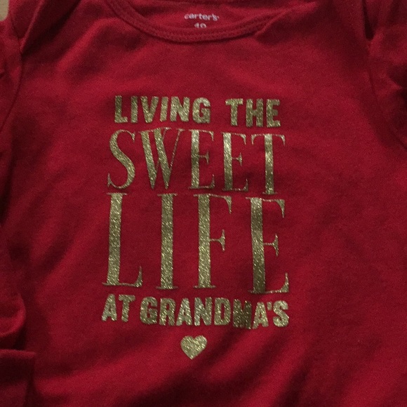 18 month onesie with navy blue pants - Picture 2 of 2